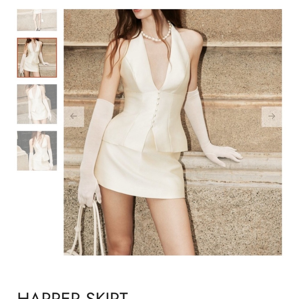 Harper Cream Mini Skirt